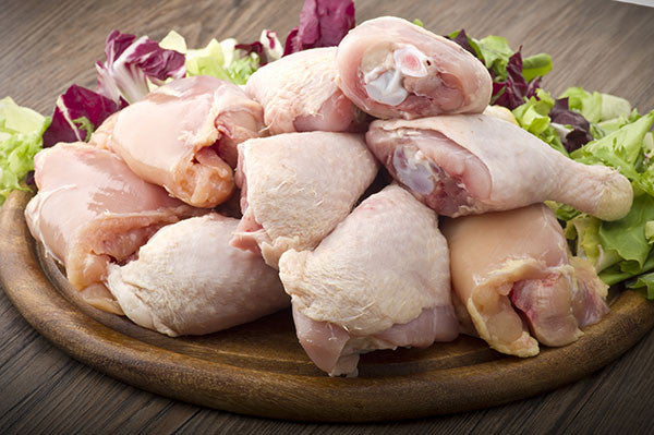 Chicken curry cut with skin